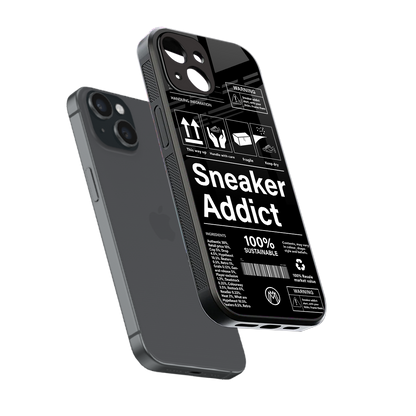 sneaker addict back phone cover | glass case for iphone 13 mini