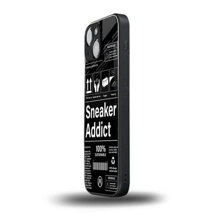 sneaker addict back phone cover | glass case for iphone 13 mini