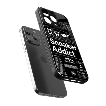 sneaker addict back phone cover | glass case for iphone 13 pro max