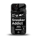 sneaker addict back phone cover | glass case for iphone 13