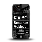 sneaker addict back phone cover | glass case for iphone 13