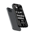 sneaker addict back phone cover | glass case for iphone 15 plus