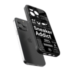 sneaker addict back phone cover | glass case for iphone 14 pro max
