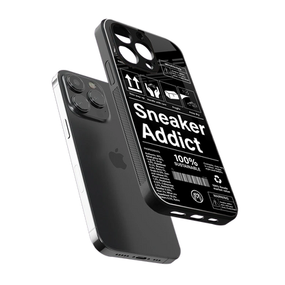 sneaker addict back phone cover | glass case for iphone 14 pro max