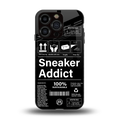 sneaker addict back phone cover | glass case for iphone 14 pro