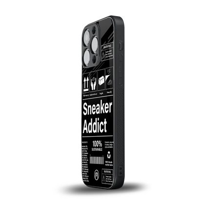 sneaker addict back phone cover | glass case for iphone 14 pro
