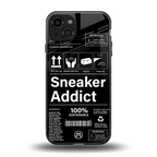 sneaker addict back phone cover | glass case for iphone 15