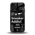 sneaker addict back phone cover | glass case for iphone 14