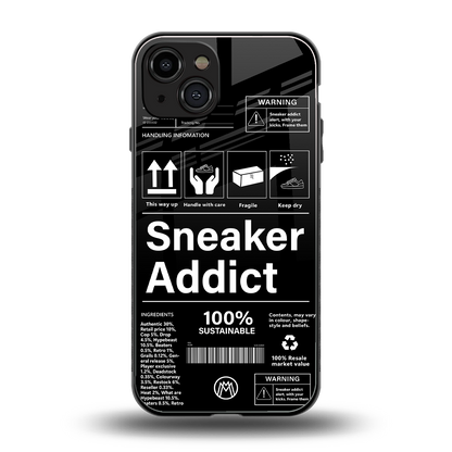 sneaker addict back phone cover | glass case for iphone 14