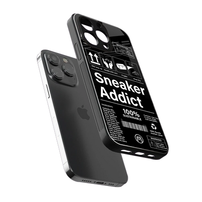 sneaker addict back phone cover | glass case for iphone 14 pro