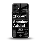 sneaker addict back phone cover | glass case for iphone 16 plus