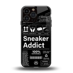 sneaker addict back phone cover | glass case for iphone 16 pro max