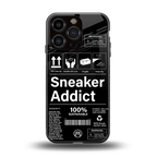 sneaker addict back phone cover | glass case for iphone 16 pro