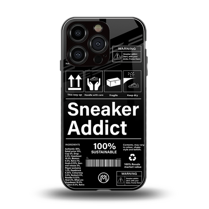 sneaker addict back phone cover | glass case for iphone 16 pro