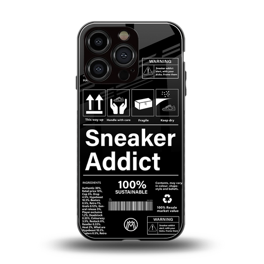 sneaker addict back phone cover | glass case for iphone 16 pro