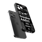 sneaker addict back phone cover | glass case for iphone 16 pro