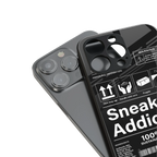sneaker addict back phone cover | glass case for iphone 16 pro