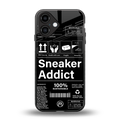 sneaker addict back phone cover | glass case for iphone 16