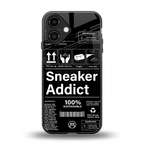 sneaker addict back phone cover | glass case for iphone 16