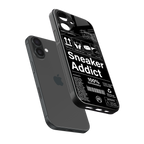 sneaker addict back phone cover | glass case for iphone 16