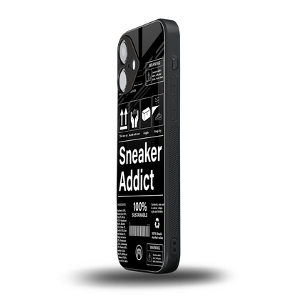 sneaker addict back phone cover | glass case for iphone 16