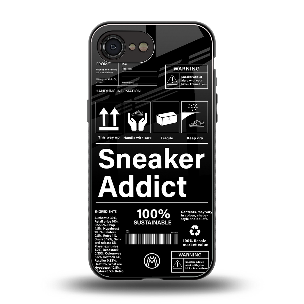 sneaker addict back phone cover | glass case for iphone 16e