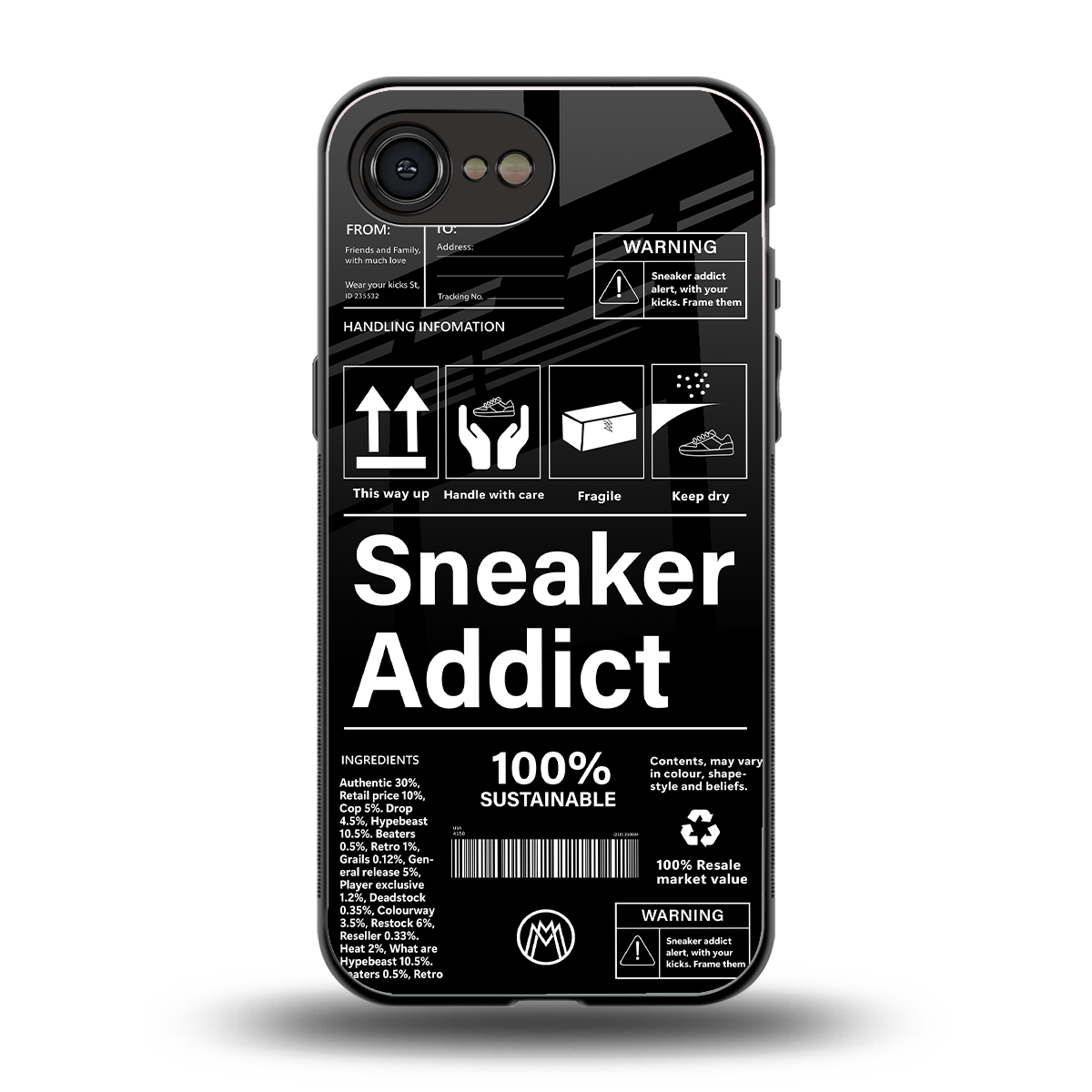 sneaker addict back phone cover | glass case for iphone 16e
