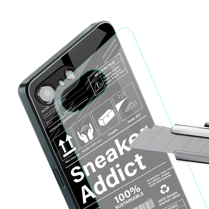 sneaker addict back phone cover | glass case for iphone 16e