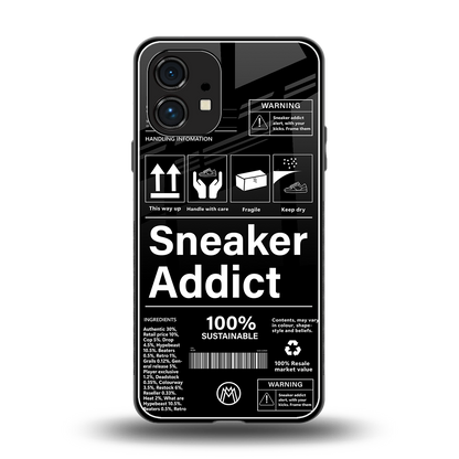 sneaker addict back phone cover | glass case for nothing phone 1