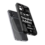sneaker addict back phone cover | glass case for nothing phone 1