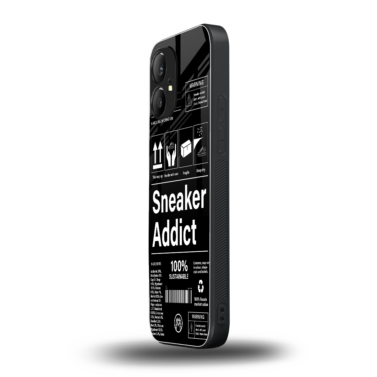 sneaker addict back phone cover | glass case for nothing phone 1