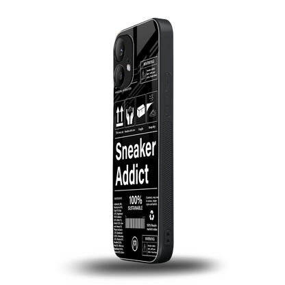 sneaker addict back phone cover | glass case for nothing phone 2