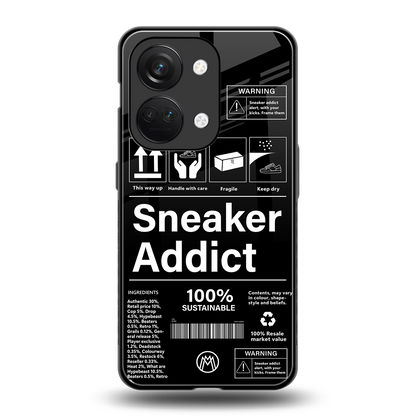sneaker addict back phone cover | glass case for oneplus nord 3