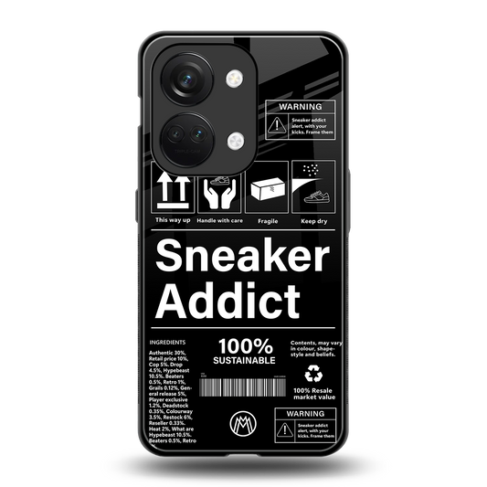 sneaker addict back phone cover | glass case for oneplus nord 3