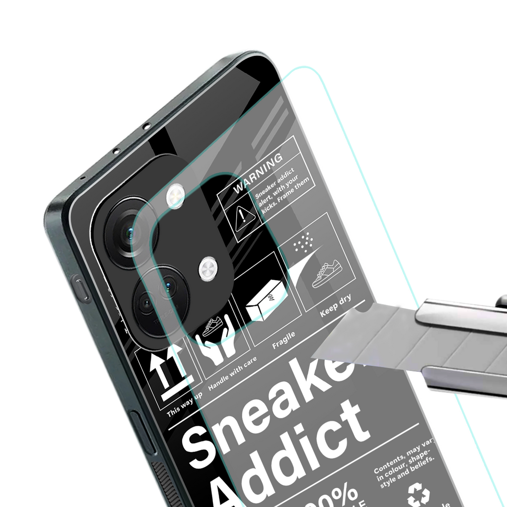 sneaker addict back phone cover | glass case for oneplus nord 3