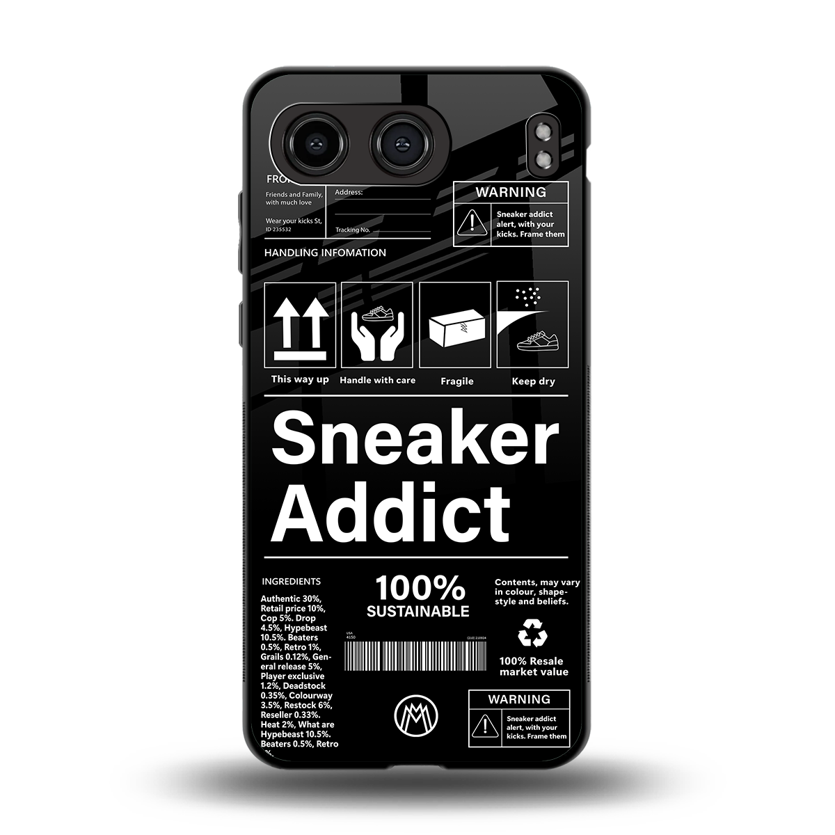sneaker addict back phone cover | glass case for oneplus nord 4