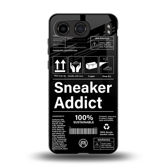 sneaker addict back phone cover | glass case for oneplus nord 4
