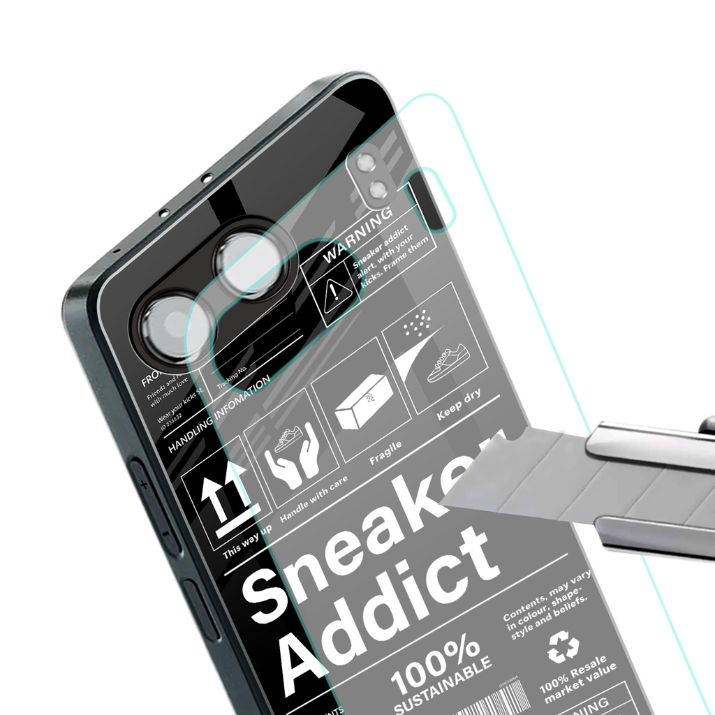 sneaker addict back phone cover | glass case for oneplus nord 4