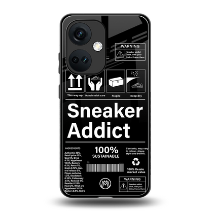 sneaker addict back phone cover | glass case for oneplus nord ce 3