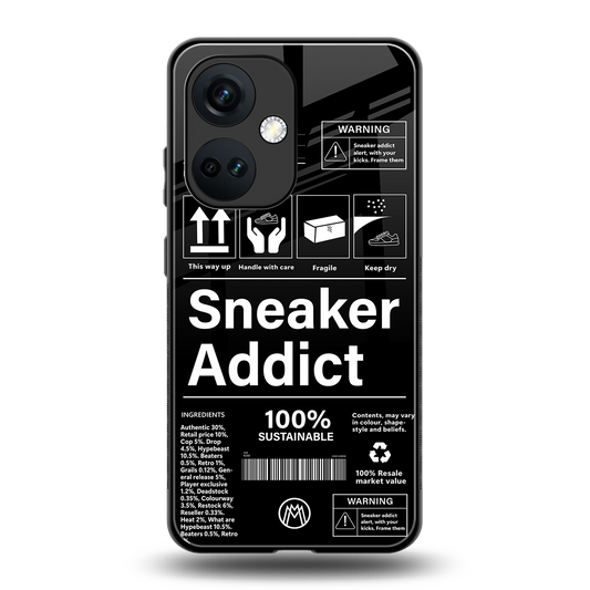 sneaker addict back phone cover | glass case for oneplus nord ce 3