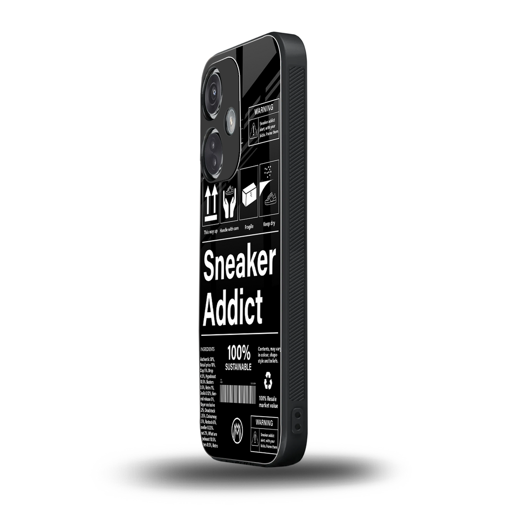 sneaker addict back phone cover | glass case for oneplus nord ce 3