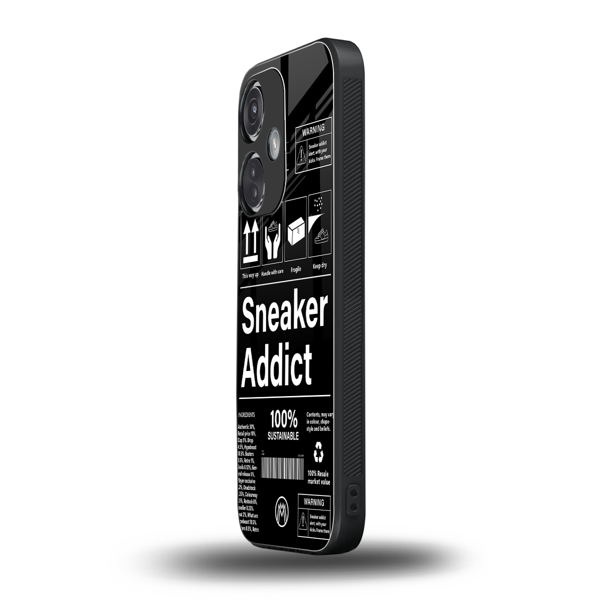 sneaker addict back phone cover | glass case for oneplus nord ce 3
