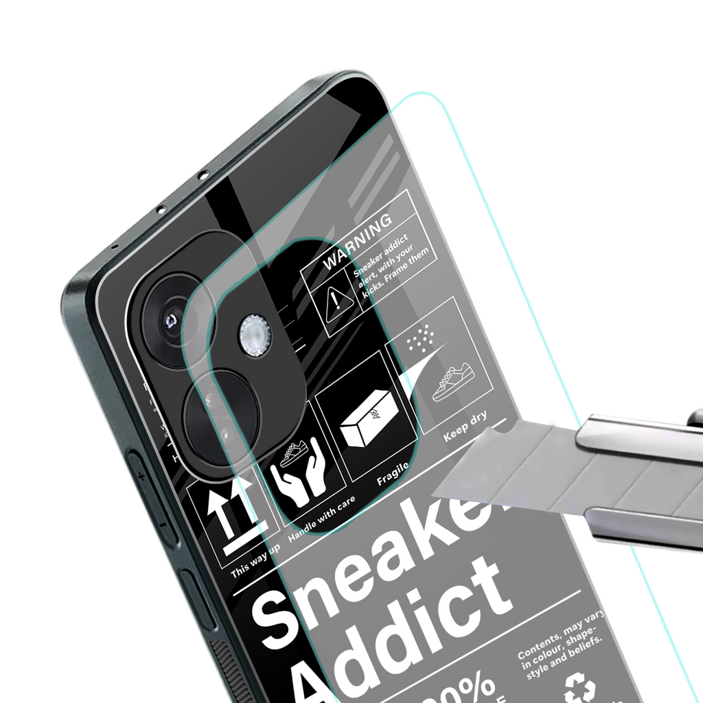 sneaker addict back phone cover | glass case for oneplus nord ce 3