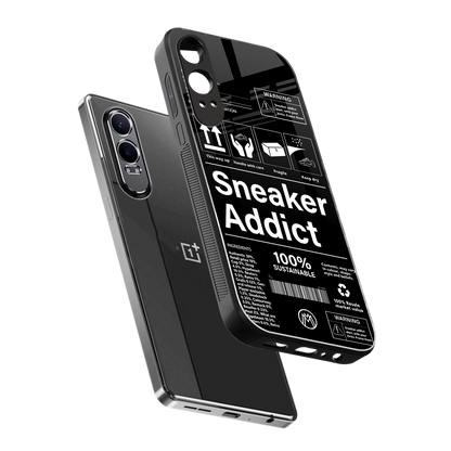 sneaker addict back phone cover | glass case for oneplus nord ce 4 lite