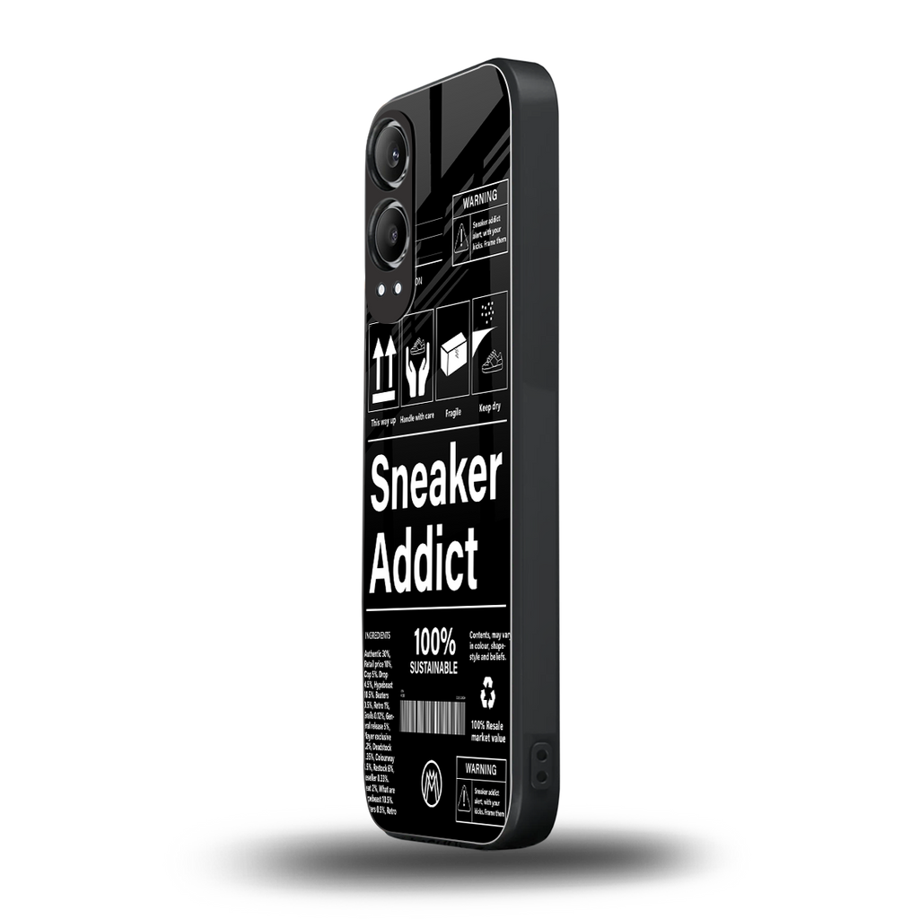 sneaker addict back phone cover | glass case for oneplus nord ce 4 lite