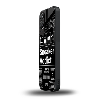 sneaker addict back phone cover | glass case for oneplus nord ce 4 lite