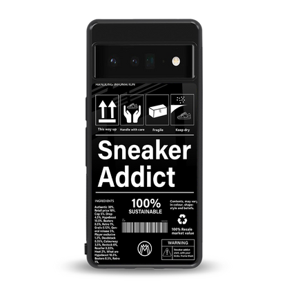 sneaker addict back phone cover | glass case for google pixel 6 pro