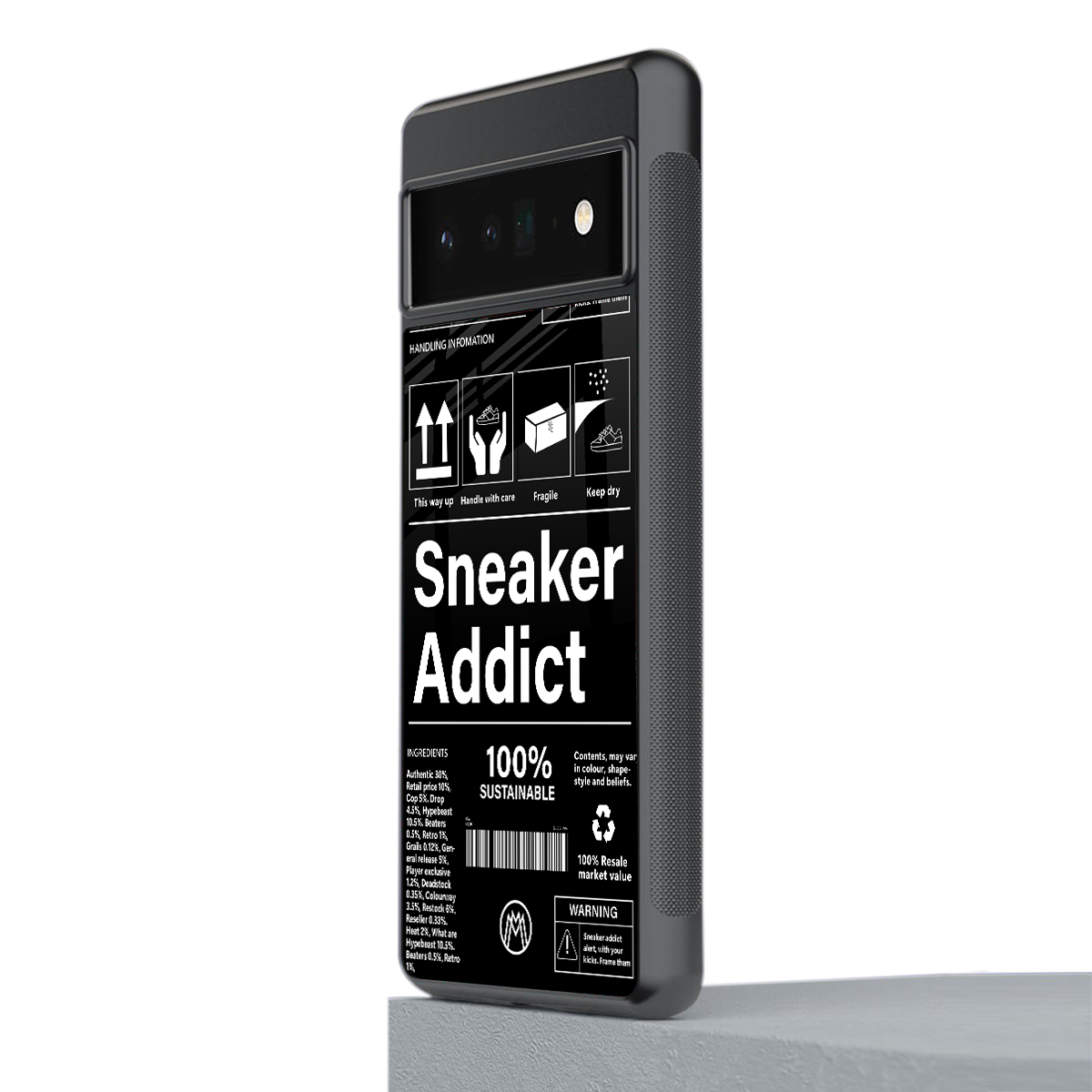 sneaker addict back phone cover | glass case for google pixel 6 pro