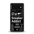 sneaker addict back phone cover | glass case for google pixel 6