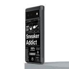 sneaker addict back phone cover | glass case for google pixel 6